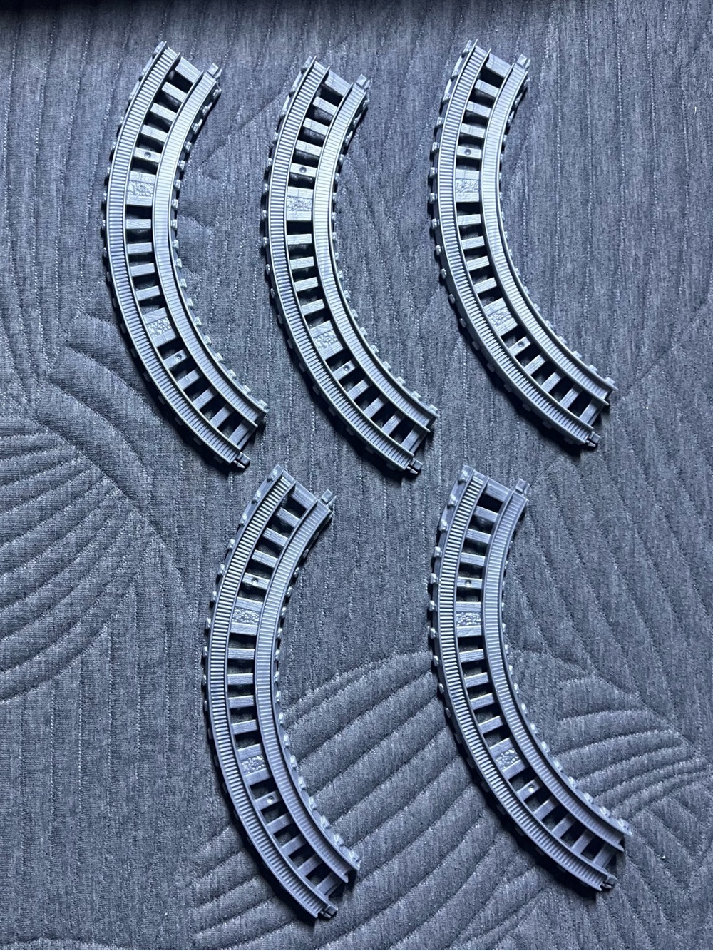 Thomas The Train Trackmaster Gray Track Curve Replacement Piece EL-LOT of 5